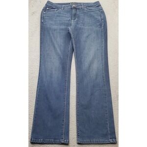 Lee Perfect Fit Jeans Womens 32x30 Blue Denim Straight Leg Mid Rise 5 Pockets